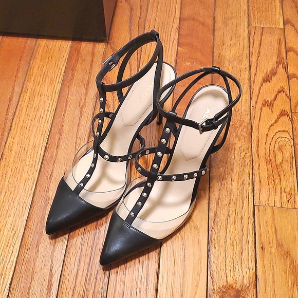 Black stiletto heels Aldo Valentino-style 8.5 - Picture 4 of 10
